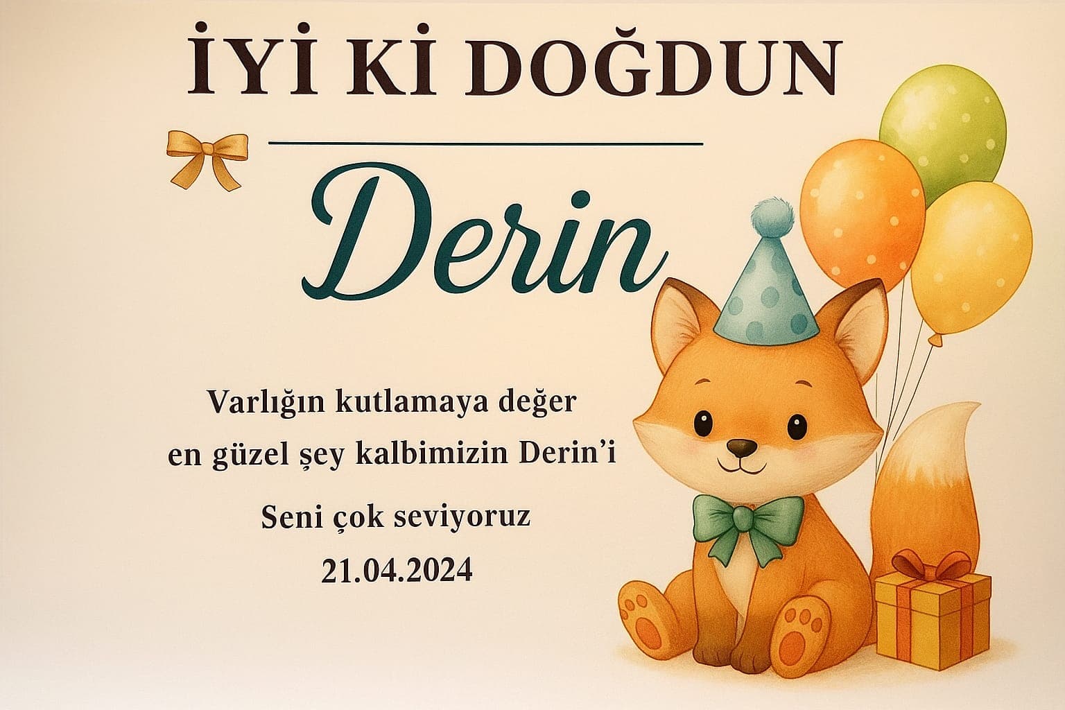 Ankara Doğum Günü Afişi & Karşılama Panosu - Ek Görsel 8