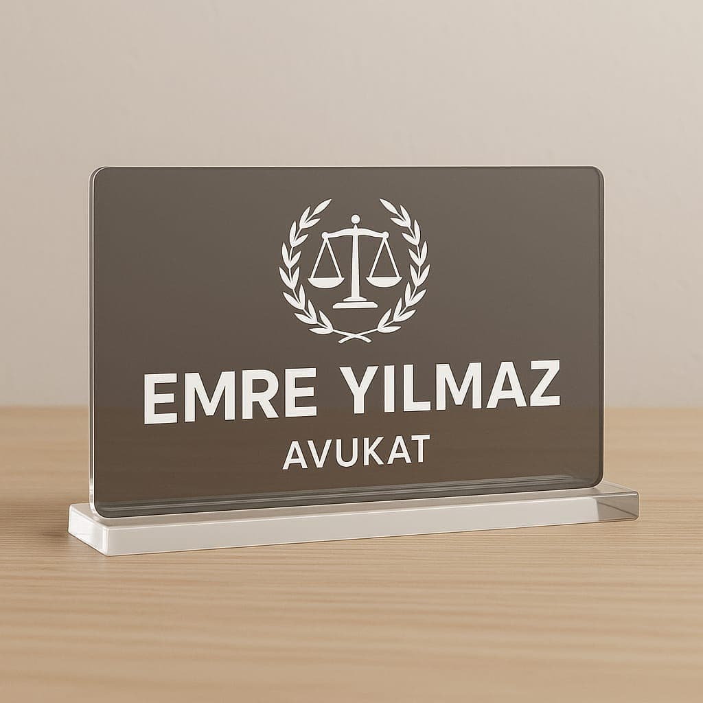 Ankara Masa İsimlik Pleksi - Ankara Baskı Hizmetleri - Görsel 1