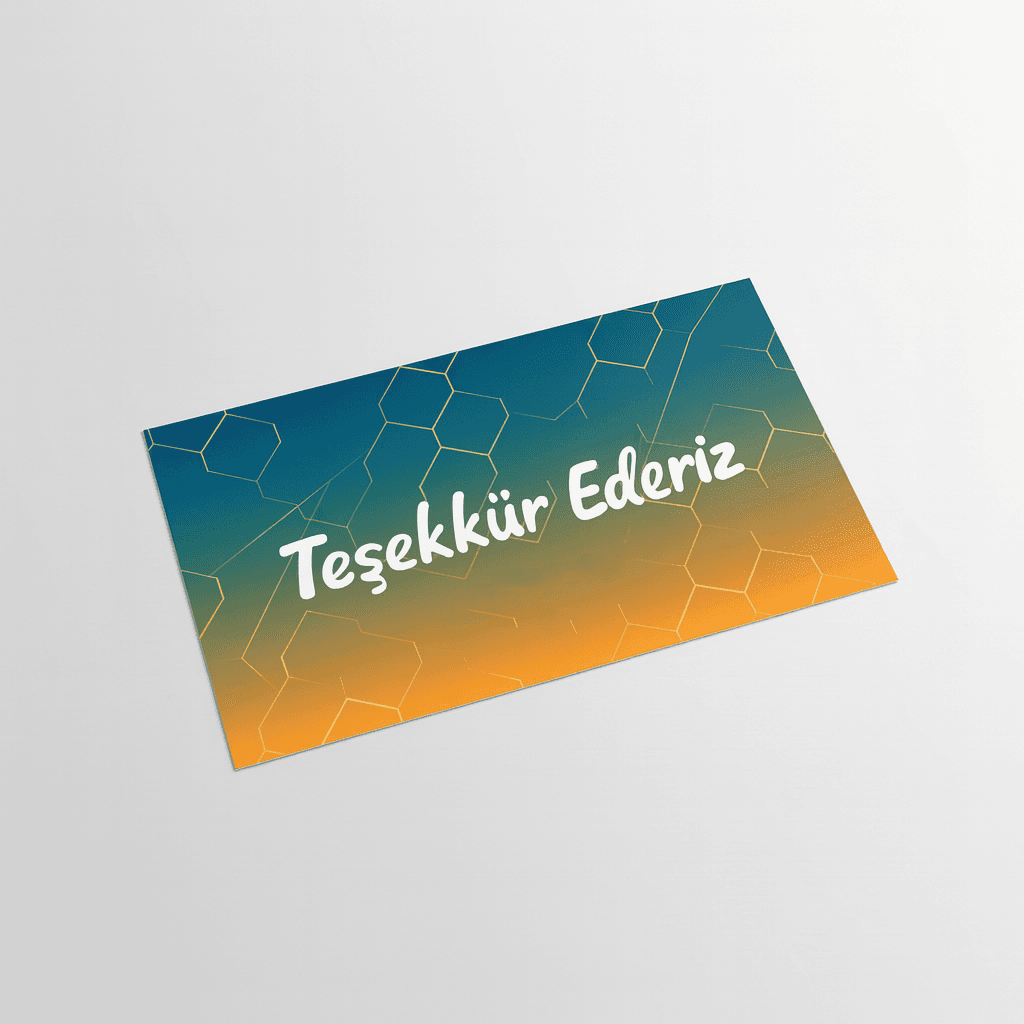 Teşekkür Kartı Baskı - Matbaa Hizmetleri Ankara